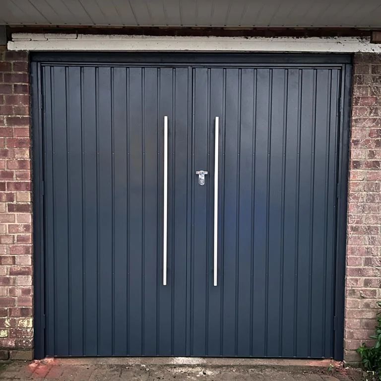 insulated side hinged garage door